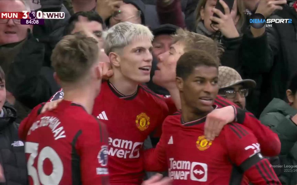 Манчестър Юнайтед реши всичко с трето попадение срещу Уест Хем