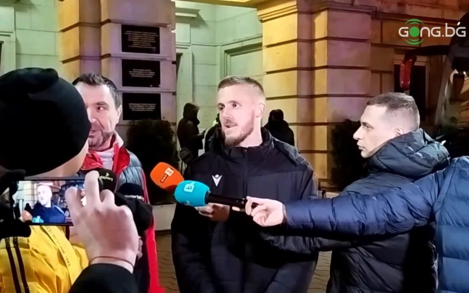 Тибо Вион говори пред медиите след успеха на ЦСКА с