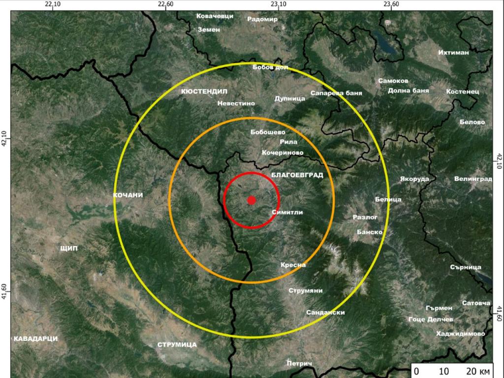 Земетресение с магнитуд 3 2 по Рихтер е станало в района