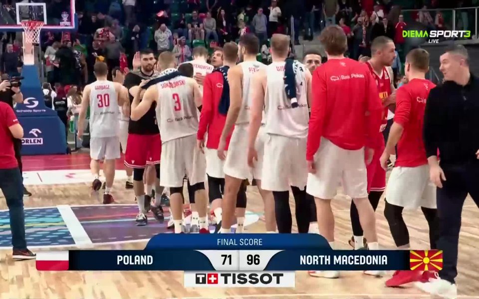 Отборът на Северна Македония се наложи с 96:71 над Полша