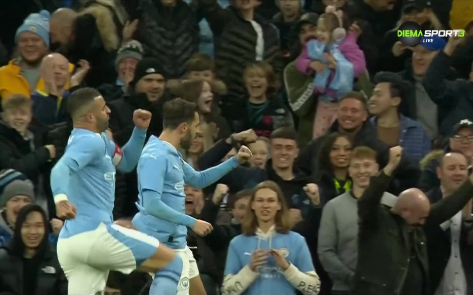 В 13-ата минута Бернардо Силва навлезе в наказателното поле на