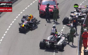 Тежка катастрофа прекъсна Гран При на Монако (видео)
