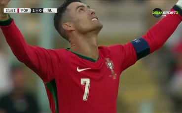 Изстрел на Роналдо срещна гредата