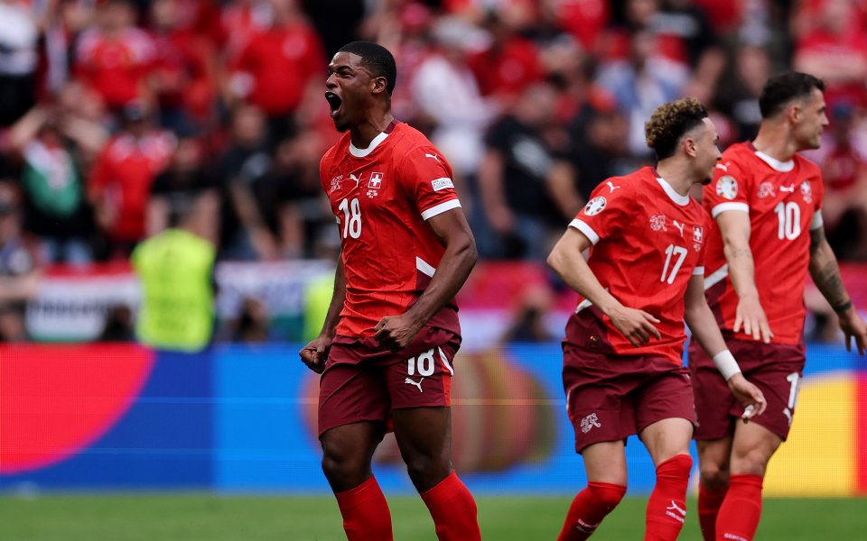 Голът на Квадво Дуа, с което Швейцария поведе с 1:0