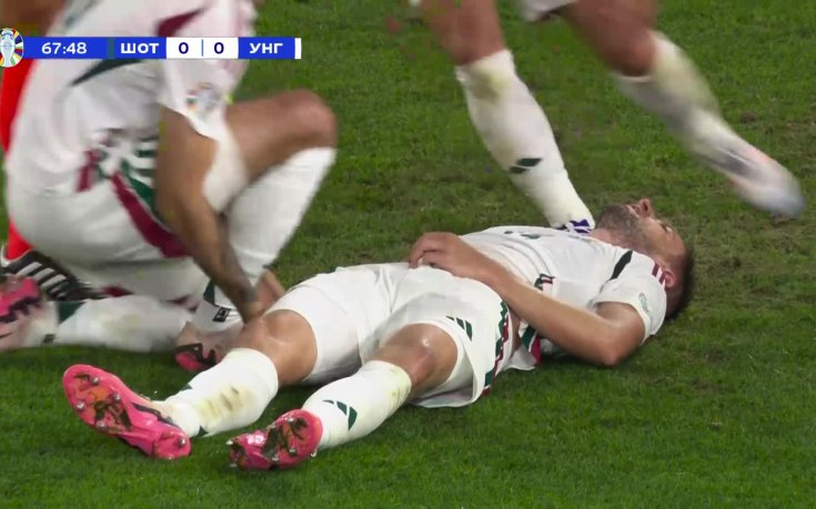 Кошмар! Изнесоха на носилка играч на Унгария, Собослай плаче