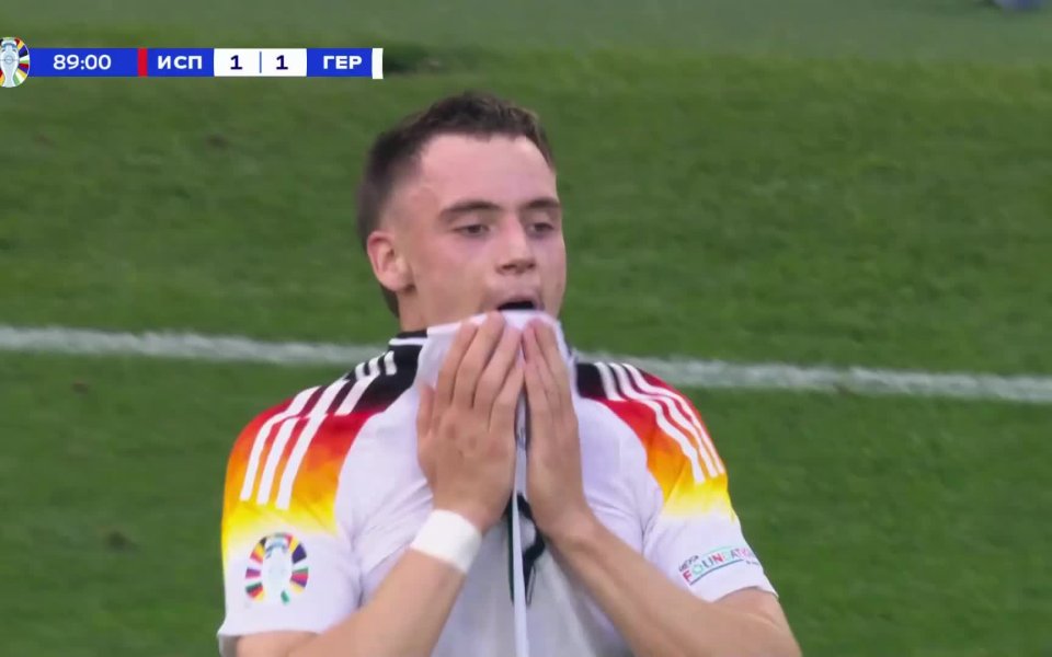 Испания и Германия завършиха 1:1 след края на редовното време