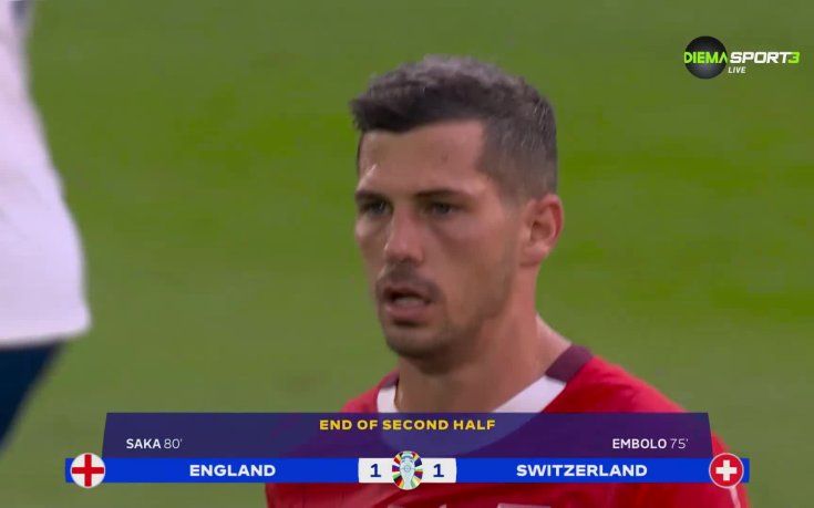 Англия - Швейцария 1:1 /редовно време/