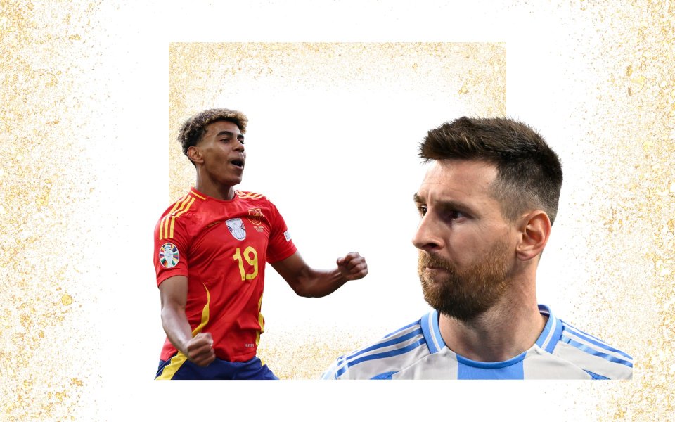 Lionel Messi with Lamine Yamal as a baby. Yes this