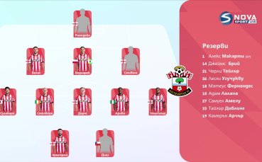 Брентфорд - Саутхемптън /състави/