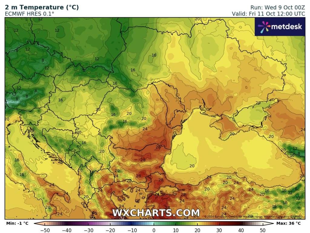 Дневни температури до 28-30 градуса в Югоизтока според ECMWF