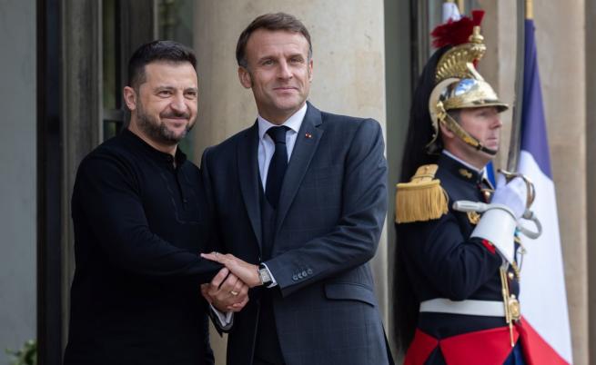 Макрон посреща Зеленски за 9-и път