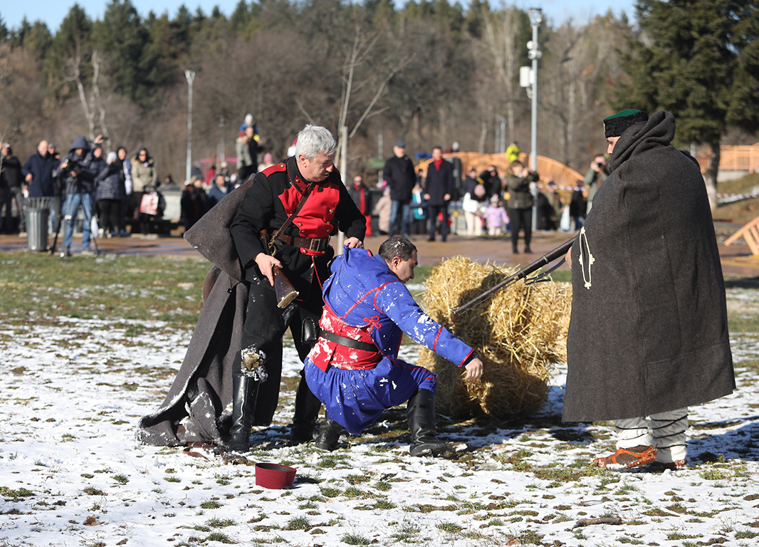 <p>Историческа възстановка по повод 147 години от Освобождението на град София от османско владичество в Северен парк</p>