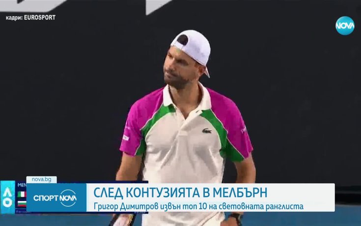 Григор Димитров изпадна от Топ 10, отказа се и от турнира в Ротердам