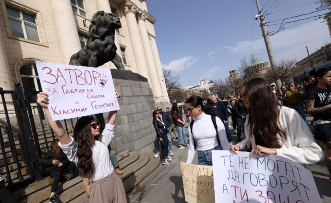 Протест в София срещу зверствата над животни, искат справедливи присъди за Габриела и Красимир