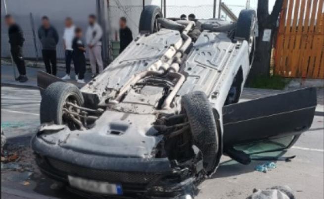 Пиян шофьор обърна колата си по таван във Варна