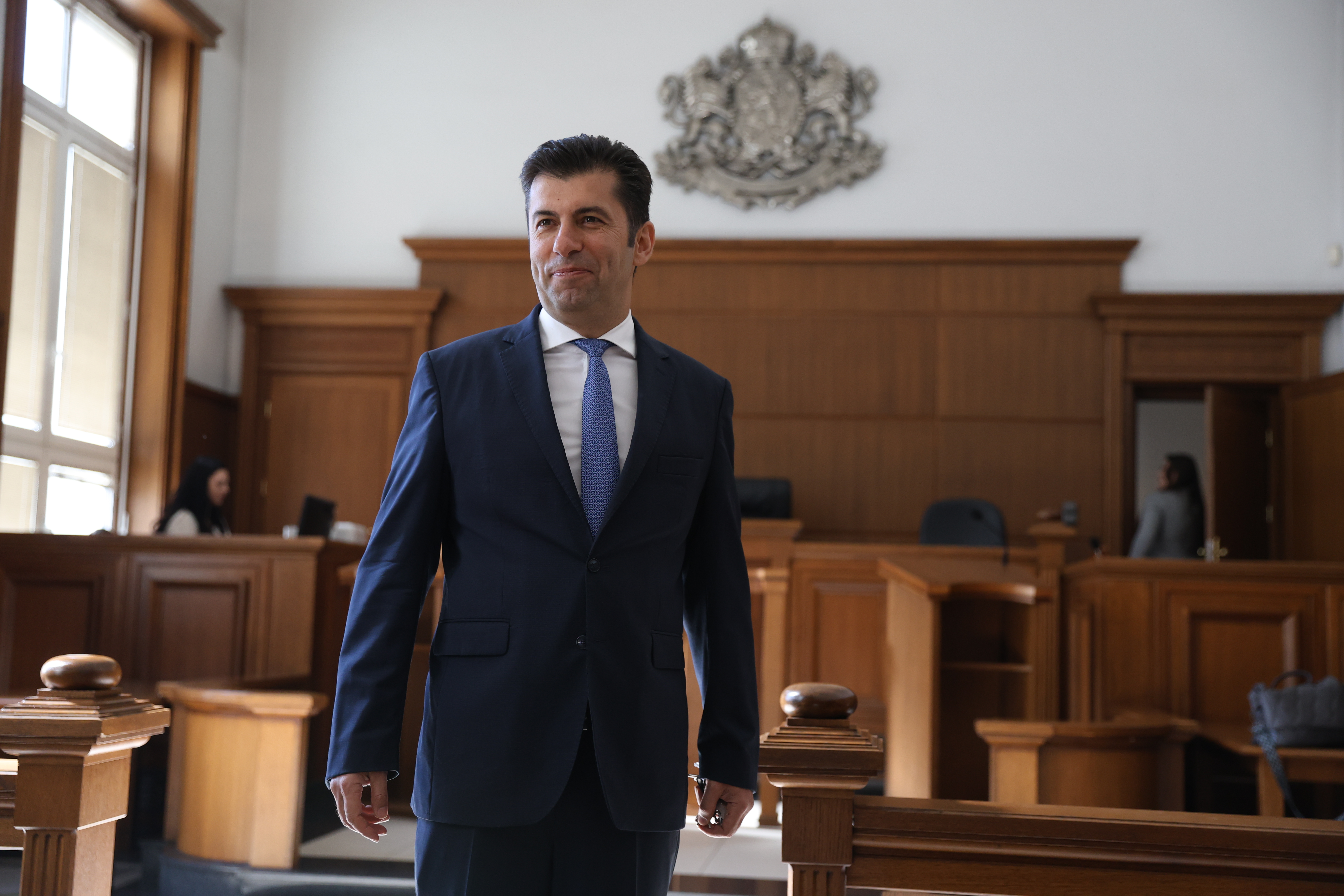 Съпредседателят на ПП Кирил Петков се яви в Софийския градски съд, където стартира първото заседание по делото срещу него.