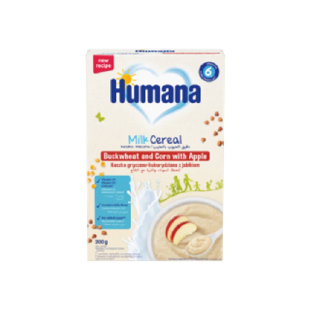 HUMANA Млечно-зърнеста кафа с елда и ябълка от 6-ия месец