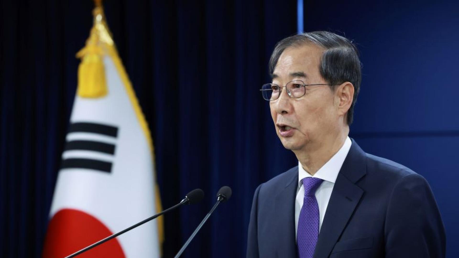Изпълняващият длъжността президент на Южна Корея Хан Док Су подаде