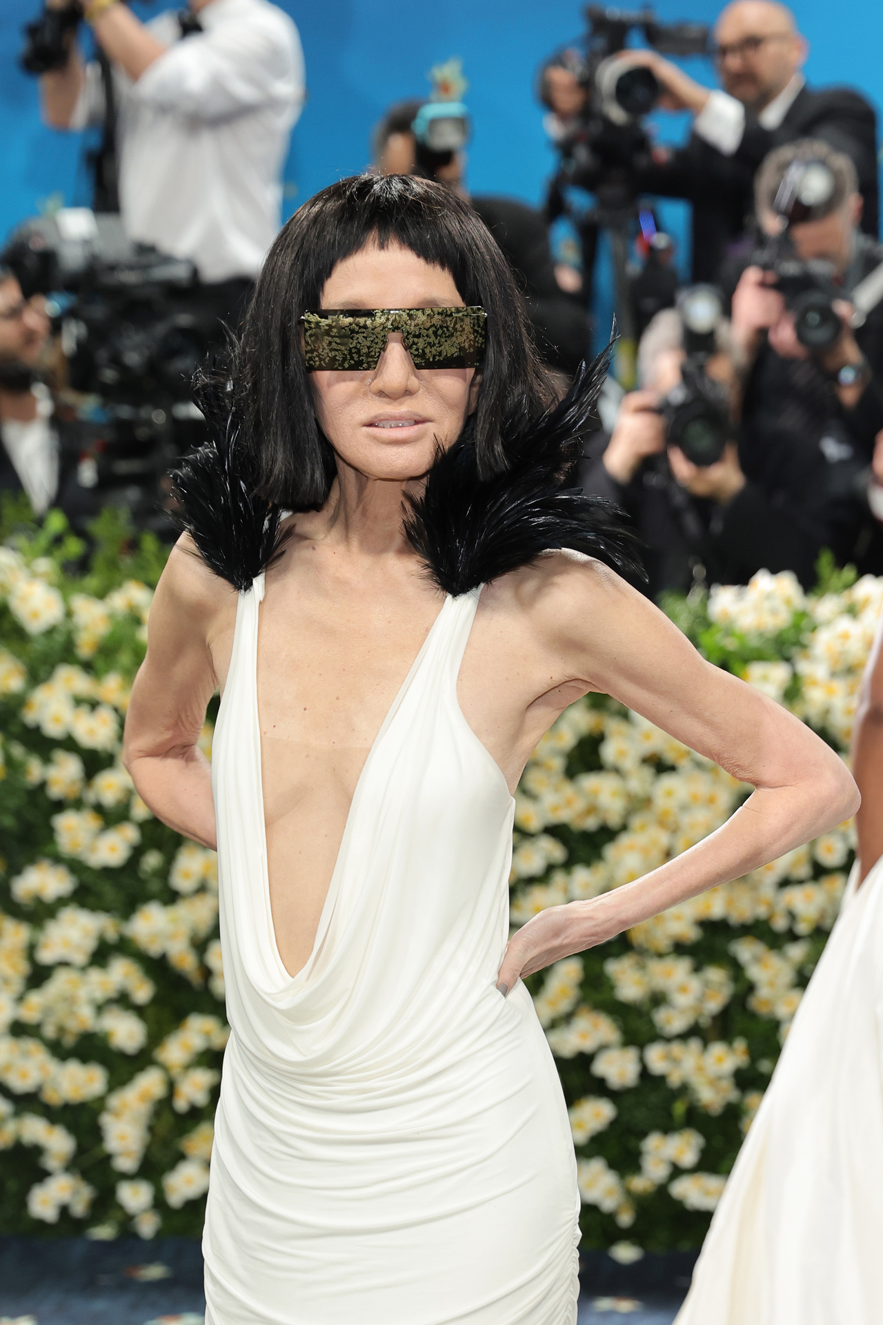 <p>Вера Уанг срази червения килим на Met Gala 2025 с дръзка визия и нова прическа.</p>