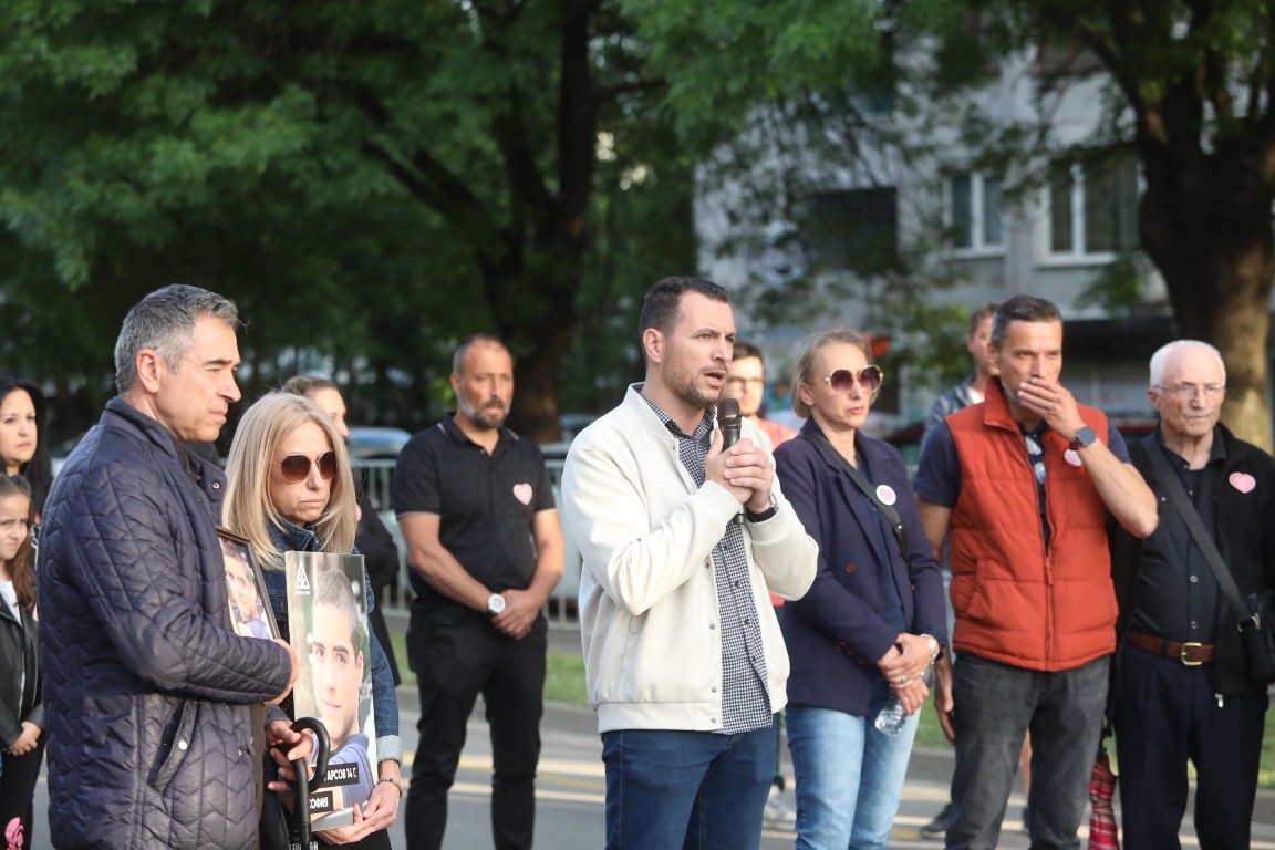 <p>Протест в памет на Ани и Явор на столичния бул. &bdquo;Сливница&ldquo;</p>