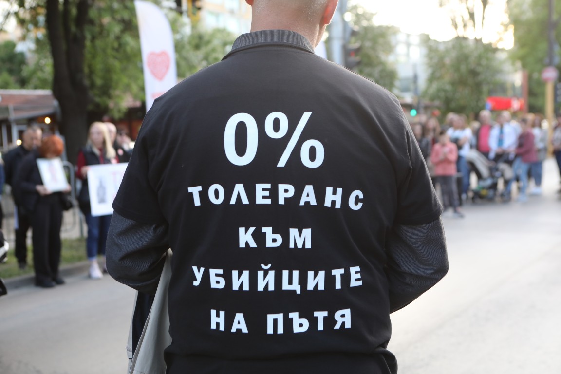 <p>Протест в памет на Ани и Явор на столичния бул. &bdquo;Сливница&ldquo;</p>