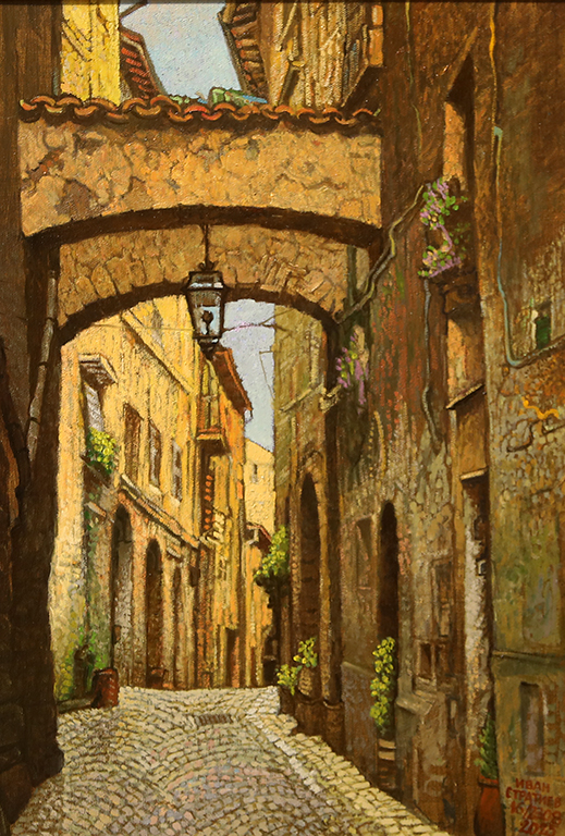 <p>Иван Стратиев (р.1960 г.) завършва художествената гимназия &bdquo;Илия Петров&rdquo; - София и Великотърновски университет &bdquo; Св.св. Кирил и Методи&rdquo;, специалност &bdquo;Графика&ldquo; при проф. Никола Хаджитанев.</p>