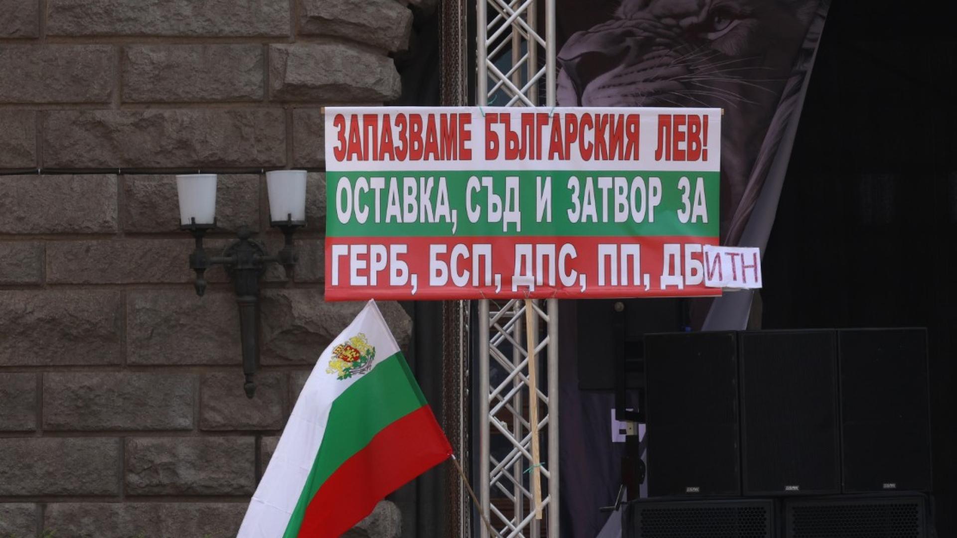 Протести против еврото и за запазване на българския лев се