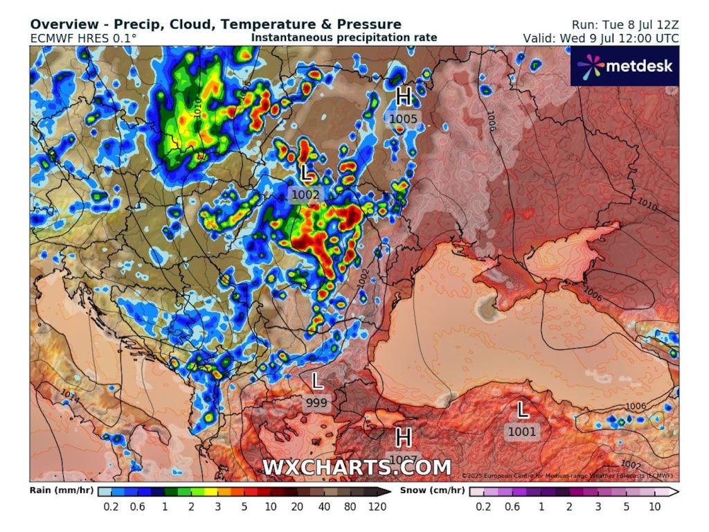 Локални летни бури с риск от градушка