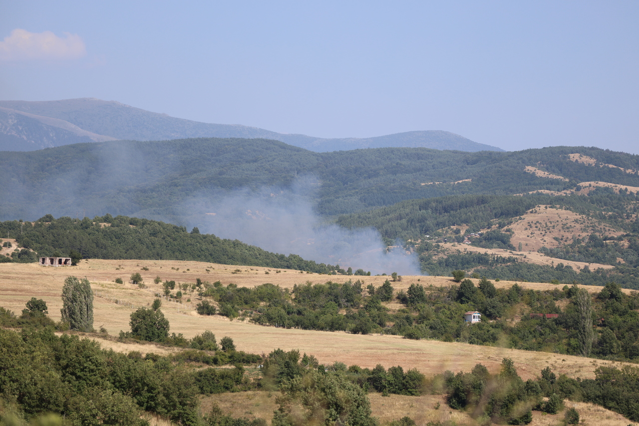 <p>Пожар гори в благоевградското село Марулево.</p>