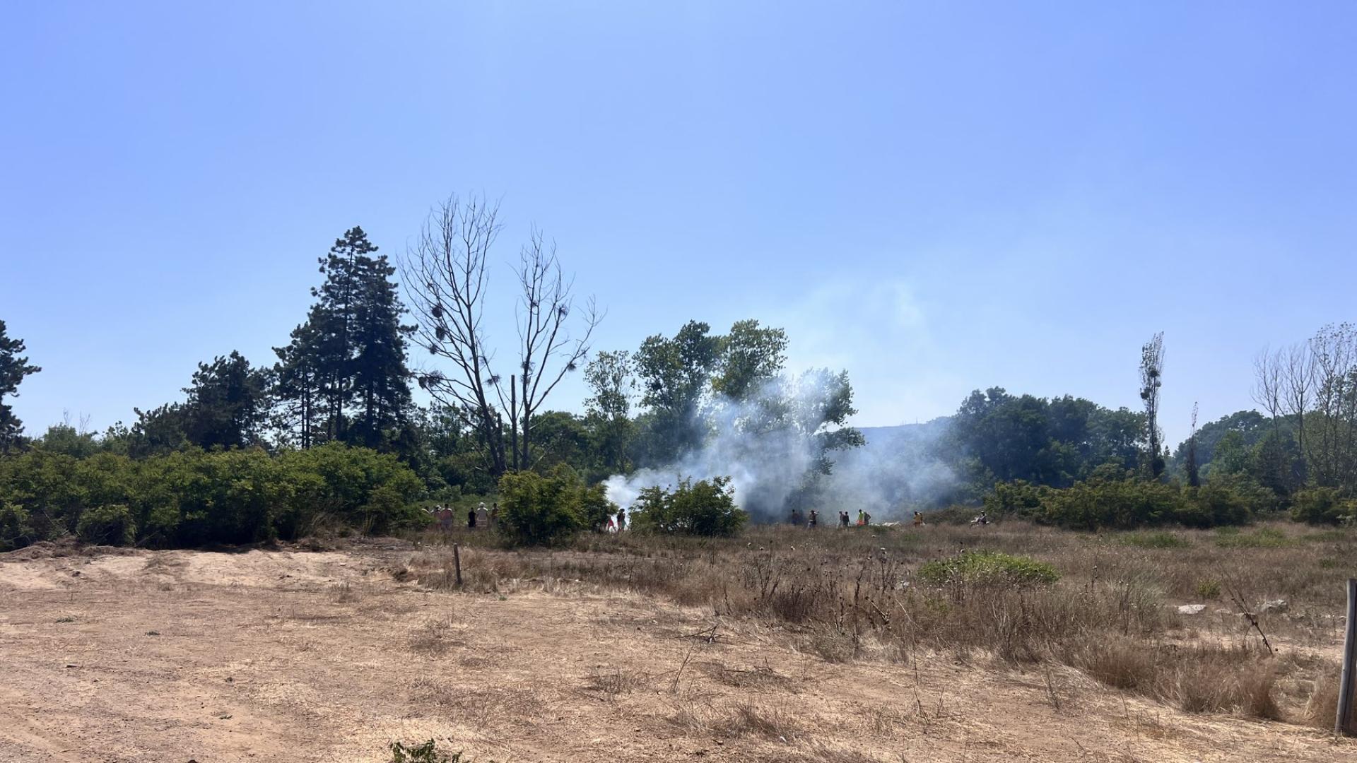 Пожар избухна на паркинга зад плаж Градина до Созопол Десетки