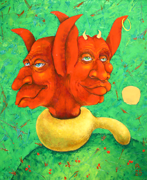 <p>Тук художественият поглед към състоянието на човечеството (conditio humana) се оттласква cumgrano salis от дълбоко вкоренени в колективната памет, изобилно разтълкувани и подробно обяснени митове и мисловни модели – за стълпотворението и разбъркването на езиците; за изкушението и грехопадението; за блаженото съществуване преди прогонването от рая.</p>