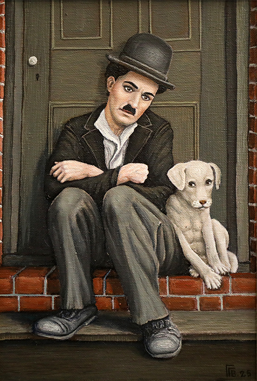 <p>Хора и животни са разположени в свят, различен от обективната реалност, в странни пози и отношения помежду си.</p>