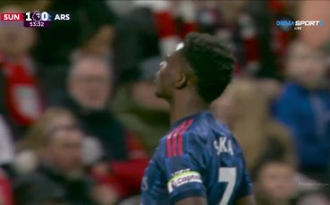 Букайо Сака възстанови равенството за Арсенал срещу Съндърланд