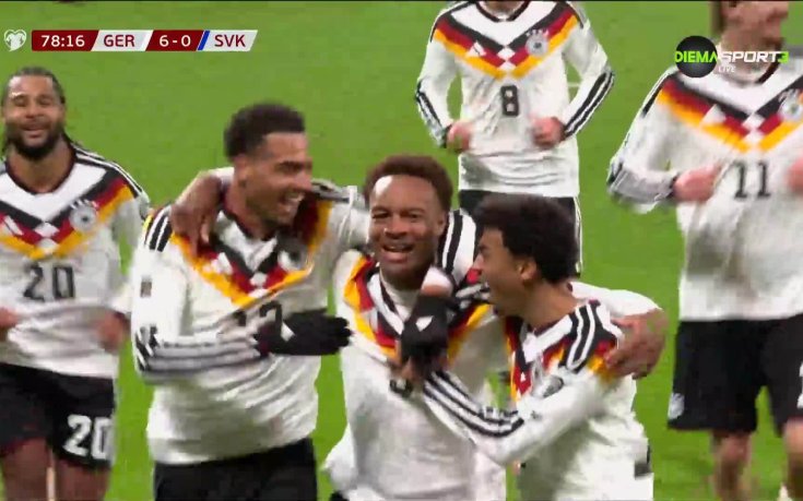 Асан Уедраого реализира шесто попадение за Германия срешу Словакия