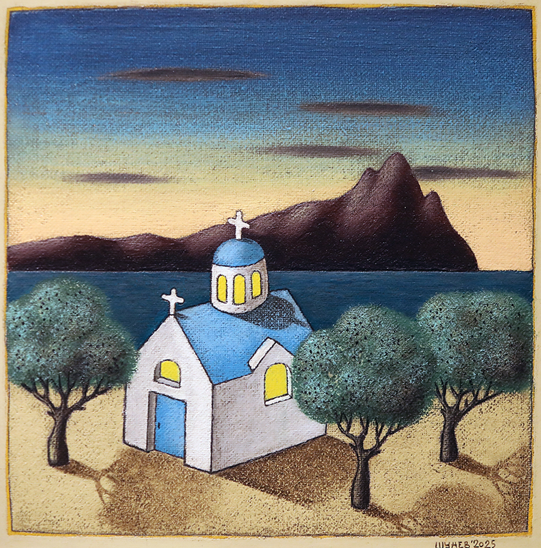 <p>Тези похвати, авторът умело използва през годините за създаването на творби с разнообразни сюжети: пасторални композиции в стил наив, стилизирани градски и провансалски пейзажи, интерпретации на древни скални рисунки, етно мотиви и обредни символи</p>