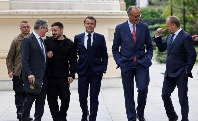 Стармър, Макрон, Мерц и Зеленски разговаряха