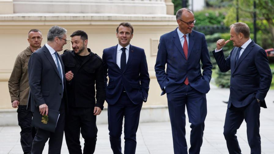 Стармър, Макрон, Мерц и Зеленски разговаряха