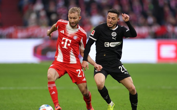 НА ЖИВО: Байерн Мюнхен 0:1 Санкт Паули, шокиращо начало на 
