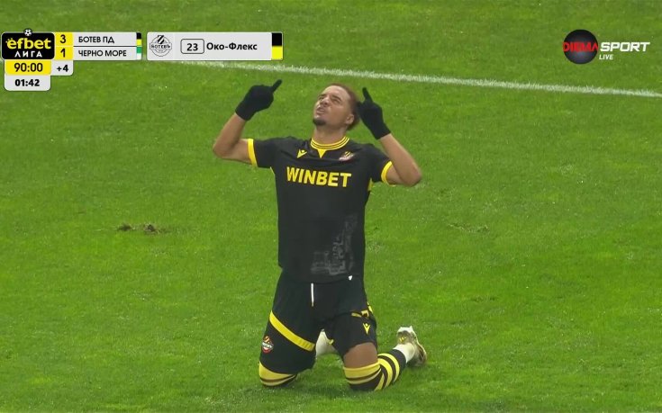 Отмениха гол на Ботев в края срещу Черно море