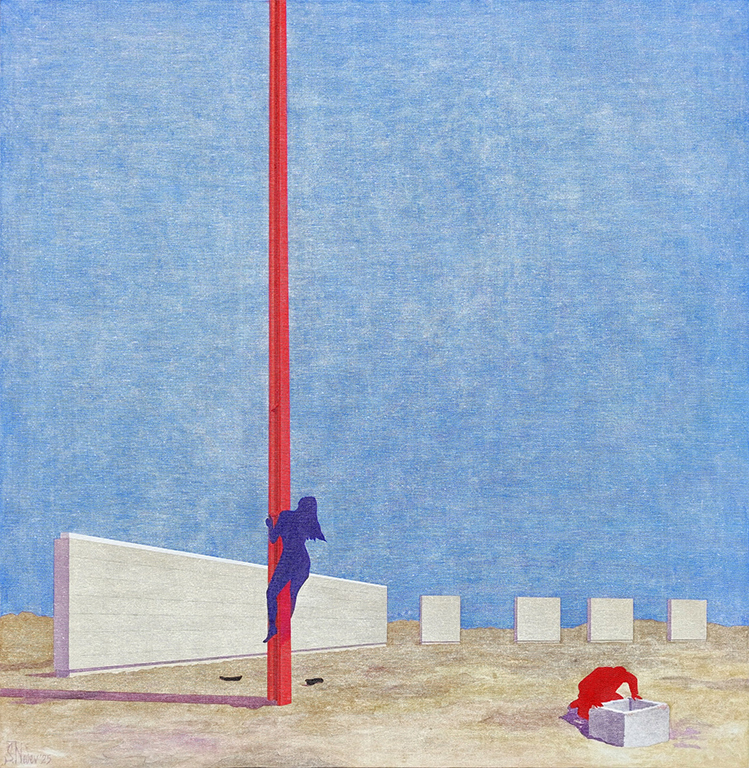 <p>В тях реални места се превръщат в абстрактни пространства, а човешките присъствия - в маркери на движение, памет, действие.</p>