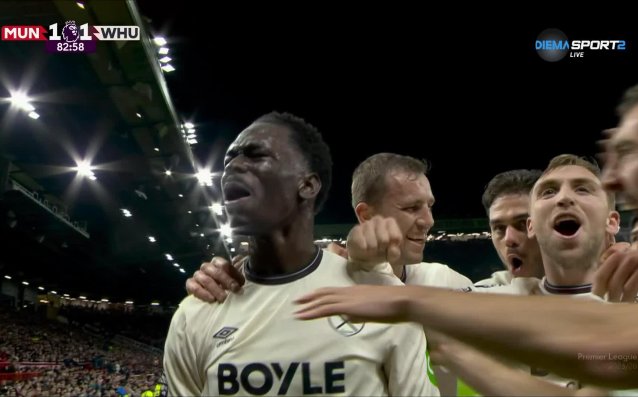 Уест Хем шокира Манчестър Юнайтед и изравни на "Олд Трафорд"