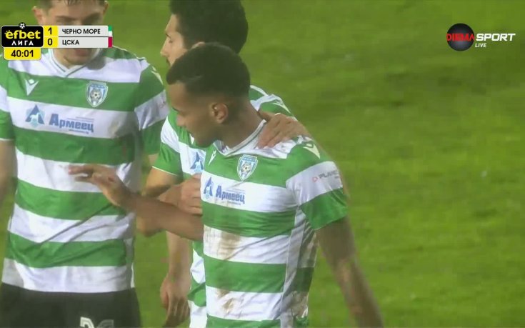 Уеслен Жуниор откри за Черно море срещу ЦСКА