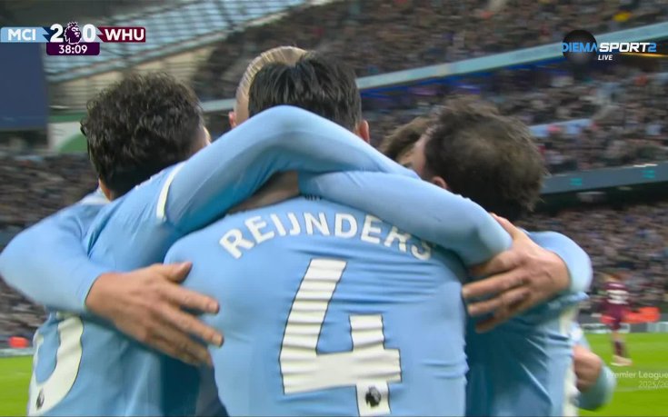 Манчестър Сити - Уест Хем 2:0 /първо полувреме/