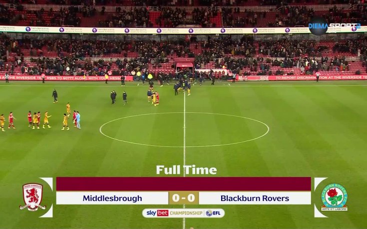 Мидълзбро - Блекбърн 0:0 /репортаж/