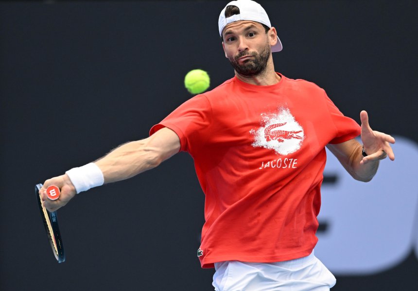 Тренировка на Григор Димитров в Бризбън1