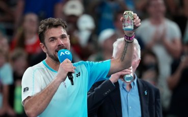 На прощаване: Вавринка вдигна тост с бира в последния си мач на Australian Open (видео)