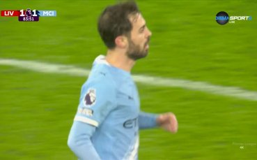 Бернардо Силва възстанови равенството срещу Ливърпул (видео)