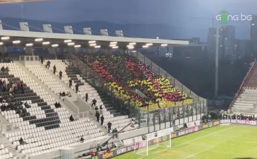 Хореографията на феновете на Ботев Пд срещу Локо Пд