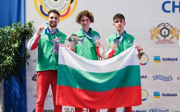 Сребро за българското трио на Европейското по спортна стрелба в Бургас