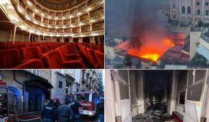 Огромен пожар унищожи театър "Саназаро" в Неапол